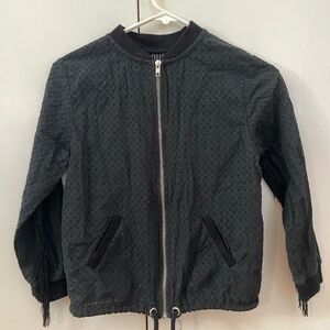 Loud Apparel 100% Organic Cotton Size 8 jacket with Eyelet Fabric and Fringe